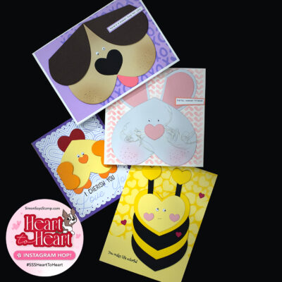 Heart- Shaped Animal Cards | Die-Cutting Ideas + Intagram Hop