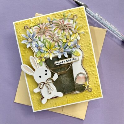 Cute Easter Card Idea | SSS Bunny & Wildflower Basket