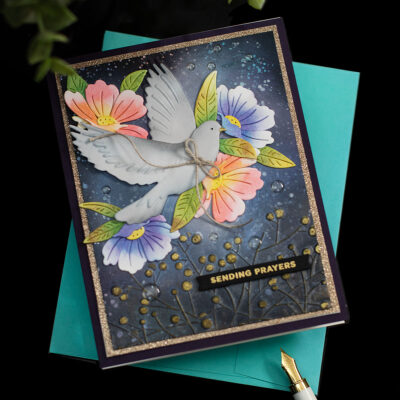 Lisa Horton Inks & SSS Peaceful Dove Embossing Folder