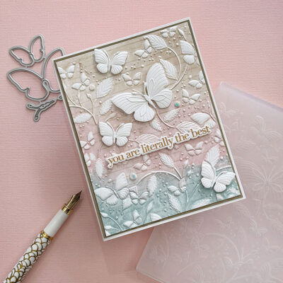 Milky Mist Embossing Technique | SSS Butterfly Escapade + Lisa Horton Matt Inks