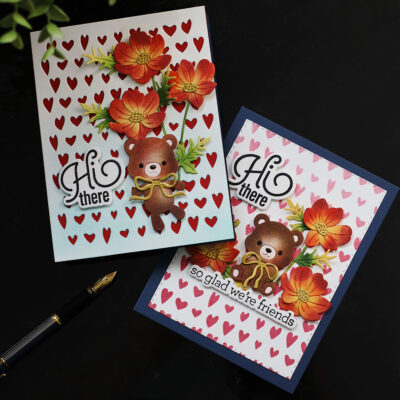 Easy & Colourful Teddy Bear Floral Card Ideas